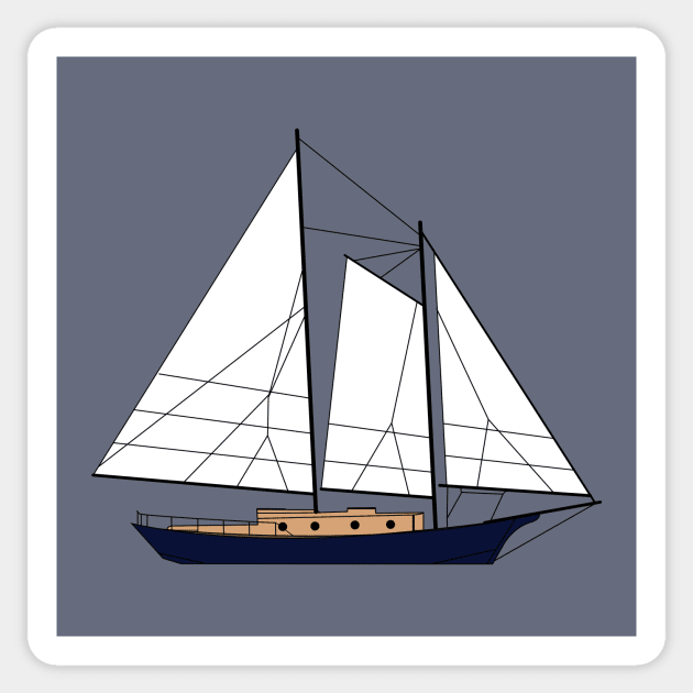 Atkin Schooner "Little Maid of Kent" Sticker by CHBB